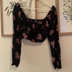 Flower print blouse